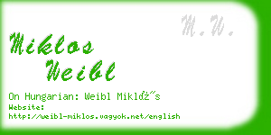 miklos weibl business card